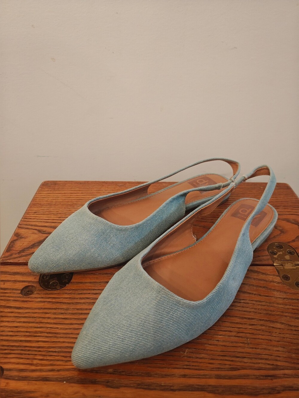 DV by Dolce Vita Denim Slingback Flats – Size 8 – Light Wash Denim